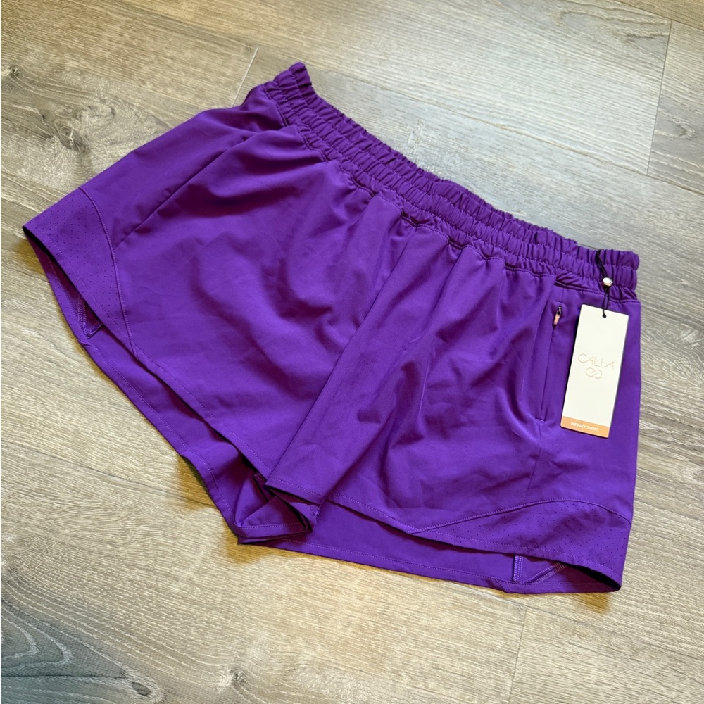 Alia Purple Athletic Shorts Lightweight Performance- Size M- NWT